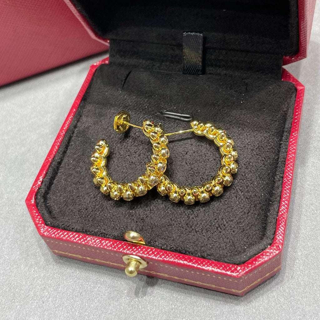[Triumph Jewelry]CLASH FULL DIAMOND MEDIUM EARRINGS
