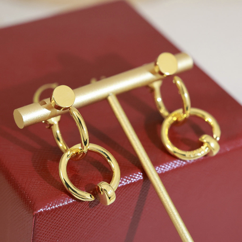 [Triumph Jewelry]JUSTE NO DIAMOND DOUBLE EARRINGS