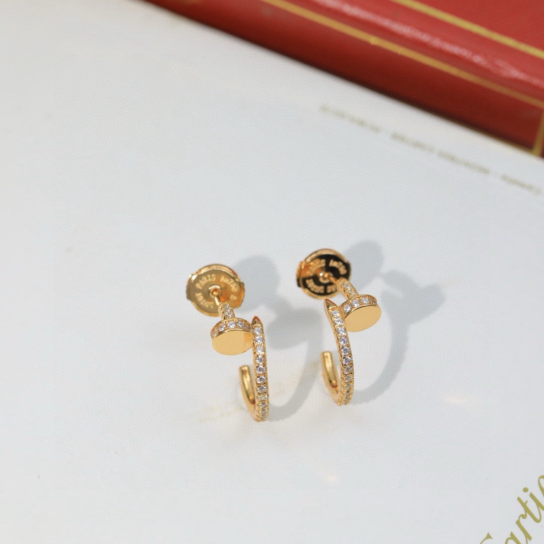 [Triumph Jewelry]JUSTE FULL DIAMOND DOUBLE EARRINGS