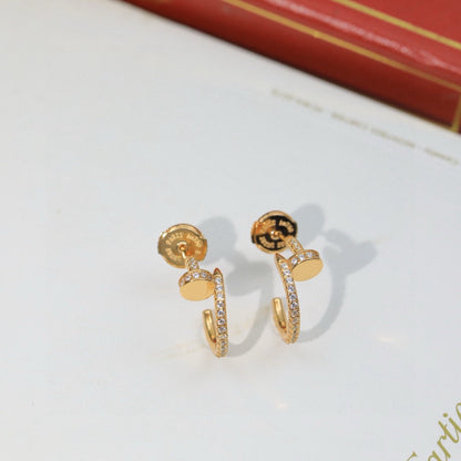[Triumph Jewelry]JUSTE FULL DIAMOND DOUBLE EARRINGS