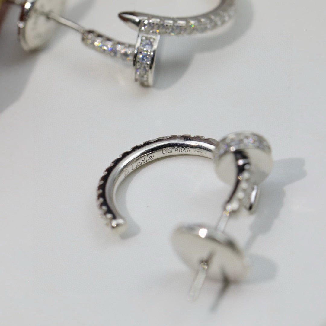 [Triumph Jewelry]JUSTE FULL DIAMOND DOUBLE EARRINGS