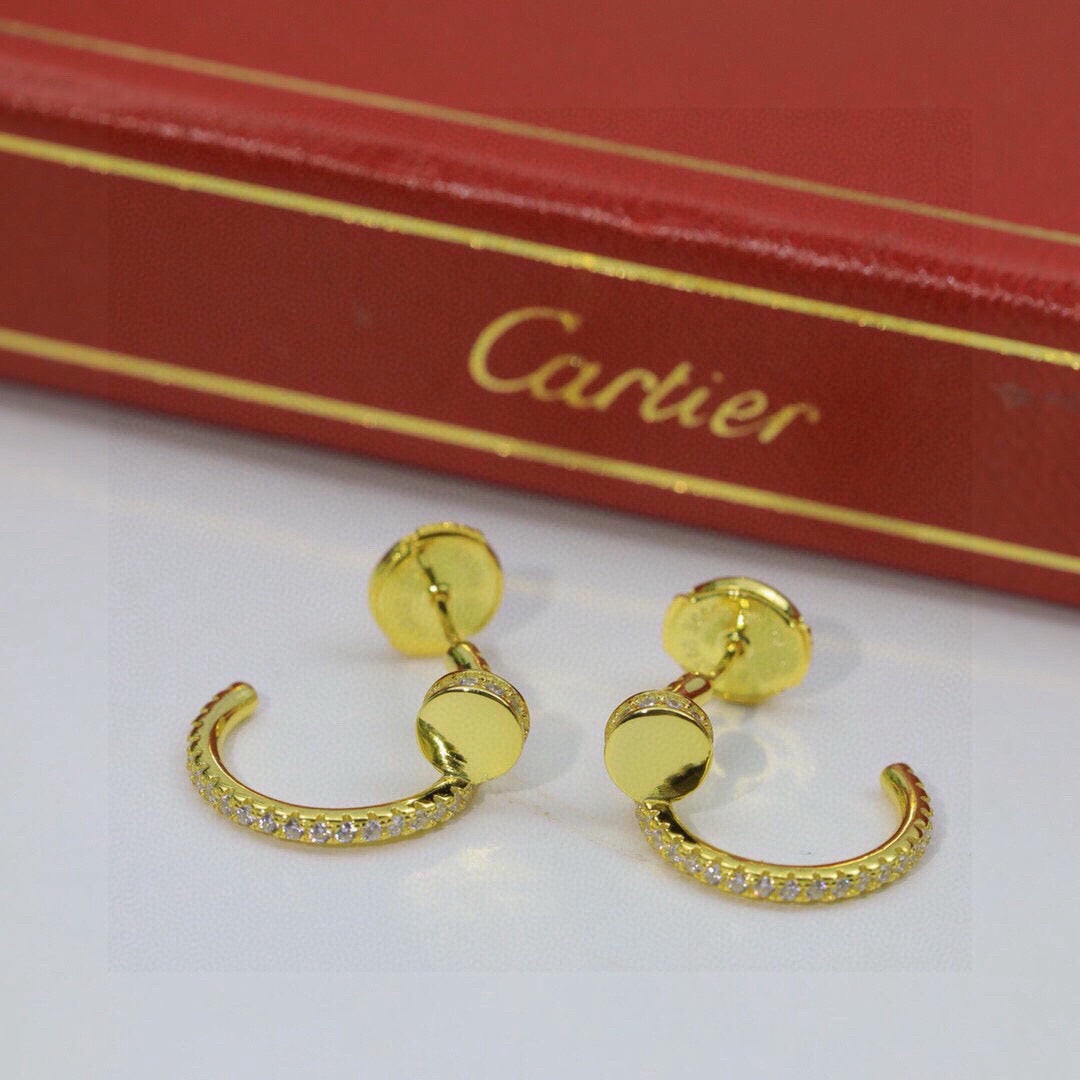 [Triumph Jewelry]JUSTE FULL DIAMOND DOUBLE EARRINGS