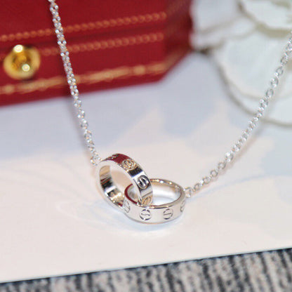[Triumph Jewelry]LOVE DOUBLE RING NECKLACE
