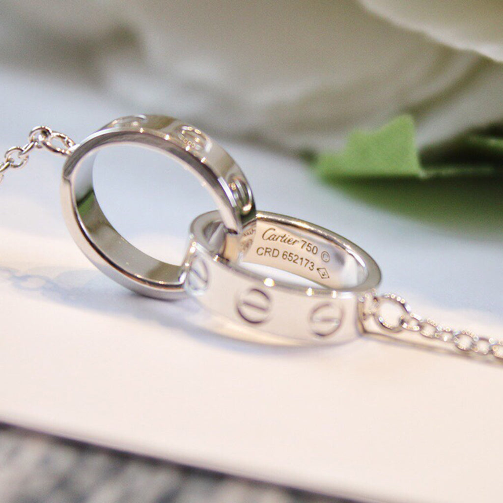 [Triumph Jewelry]LOVE DOUBLE RING NECKLACE