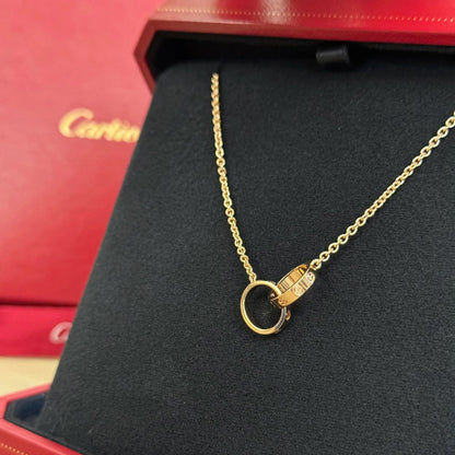 [Triumph Jewelry]LOVE DOUBLE RING NECKLACE