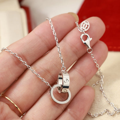 [Triumph Jewelry]LOVE DOUBLE RING NECKLACE