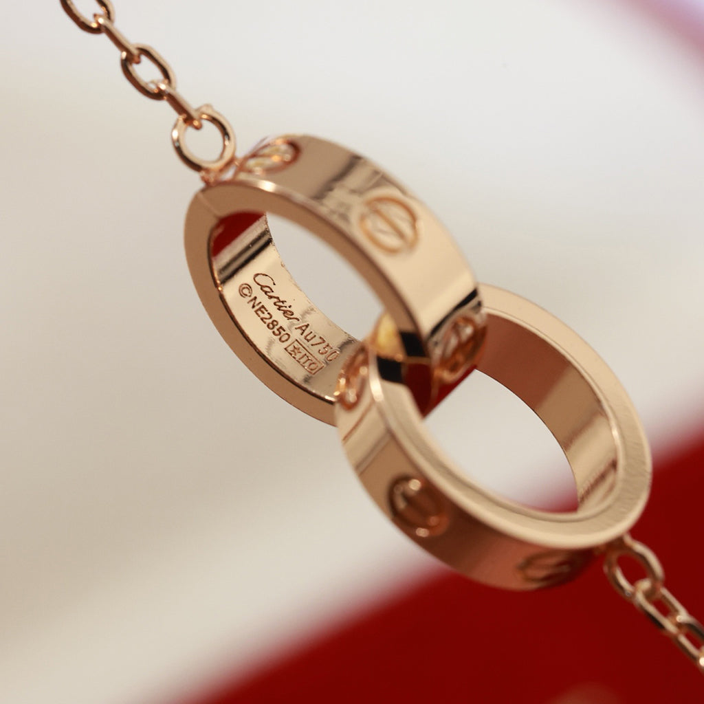 [Triumph Jewelry]LOVE DOUBLE RING NECKLACE