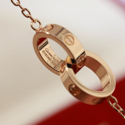 [Triumph Jewelry]LOVE DOUBLE RING NECKLACE