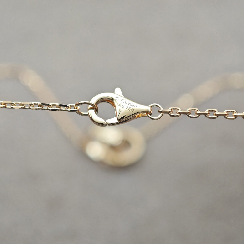 [Triumph Jewelry]LOVE DOUBLE RING HALF DIAMOND NECKLACE