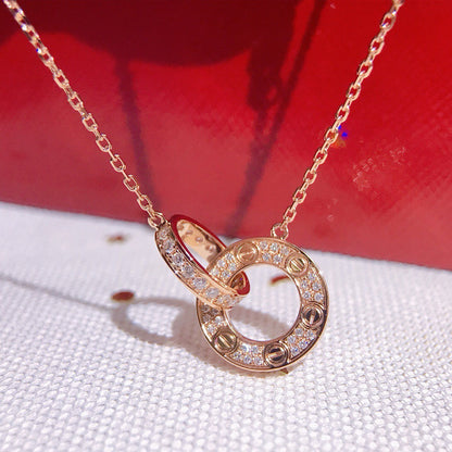 [Triumph Jewelry]LOVE  FULL DIAMOND PENDANT NECKLACE