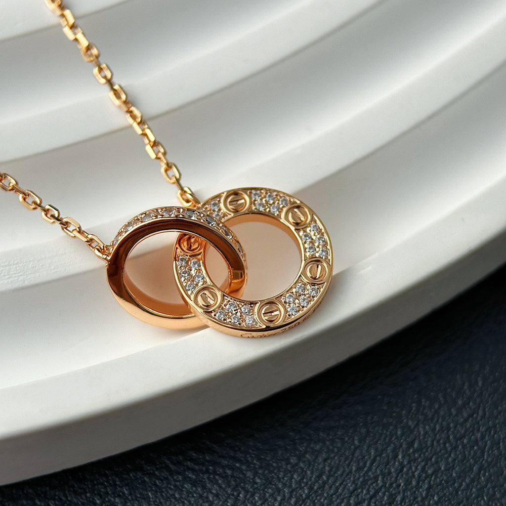 [Triumph Jewelry]LOVE  FULL DIAMOND PENDANT NECKLACE