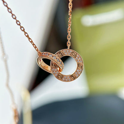 [Triumph Jewelry]LOVE  FULL DIAMOND PENDANT NECKLACE