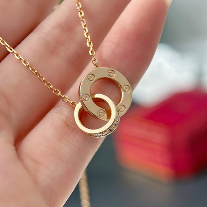 [Triumph Jewelry]LOVE  FULL DIAMOND PENDANT NECKLACE
