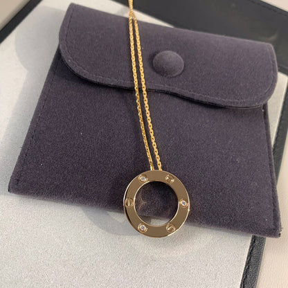 [Triumph Jewelry]LOVE NECKLACE 16MM 3 DIAMONDS