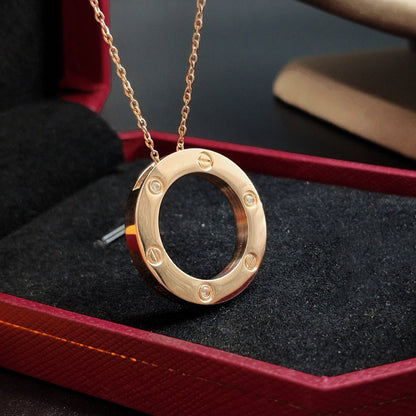[Triumph Jewelry]LOVE NECKLACE 16MM 3 DIAMONDS