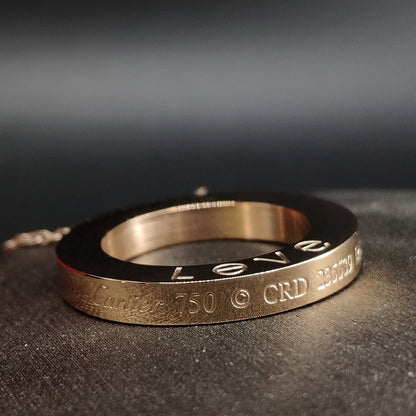 [Triumph Jewelry]LOVE NECKLACE 16MM 3 DIAMONDS