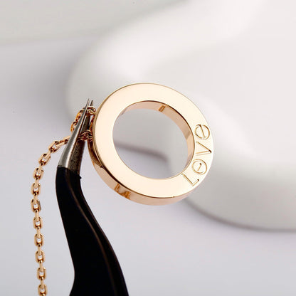 [Triumph Jewelry]LOVE NECKLACE 16MM  FULL DIAMOND