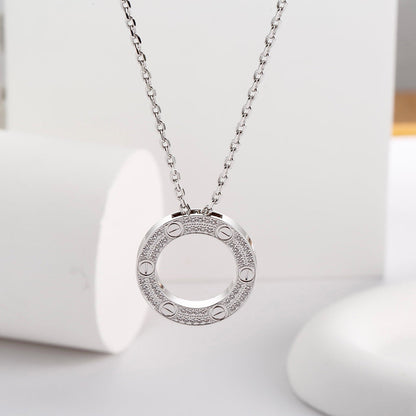 [Triumph Jewelry]LOVE NECKLACE 16MM  FULL DIAMOND