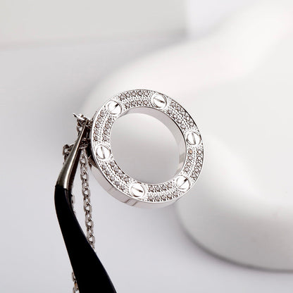 [Triumph Jewelry]LOVE NECKLACE 16MM  FULL DIAMOND
