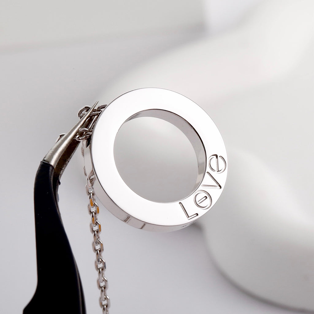 [Triumph Jewelry]LOVE NECKLACE 16MM  FULL DIAMOND