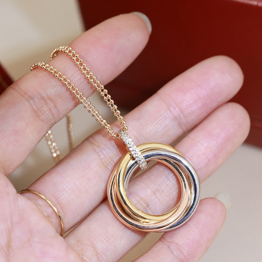 [Triumph Jewelry]TRINITY MEDIUM  DIAMONDS NECKLACE