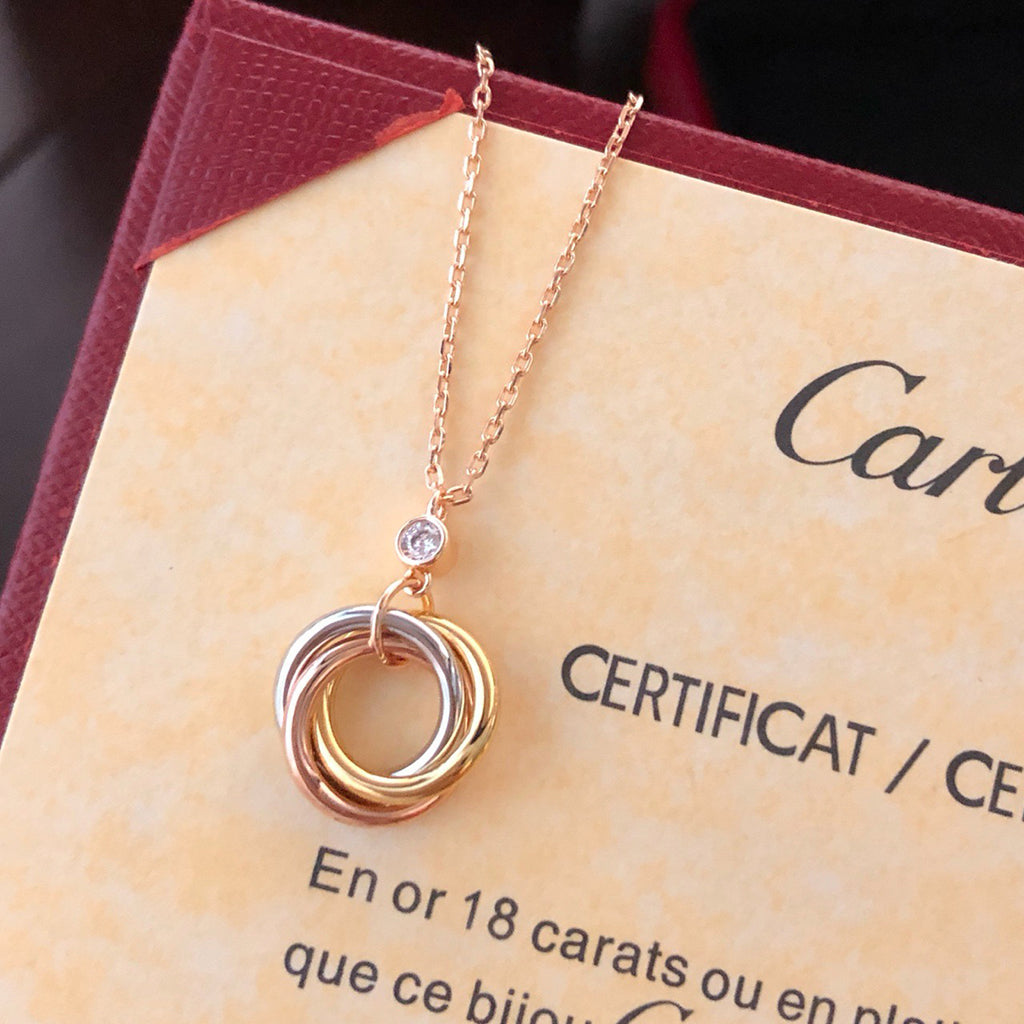 [Triumph Jewelry]TRINITY  NECKLACE 1 DIAMOND