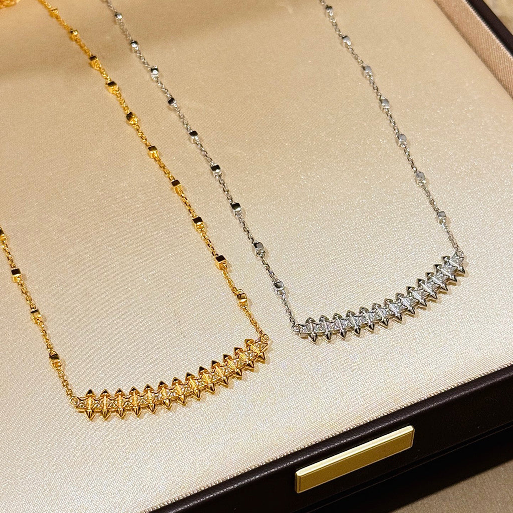 [Triumph Jewelry]CLASH  SMALL FULL DIAMOND NECKLACE