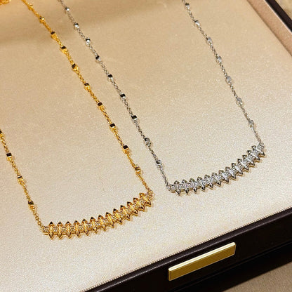 [Triumph Jewelry]CLASH  SMALL FULL DIAMOND NECKLACE