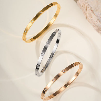 [Triumph Jewelry]LOVE BRACELET 3.65MM 10 DIAMONDS