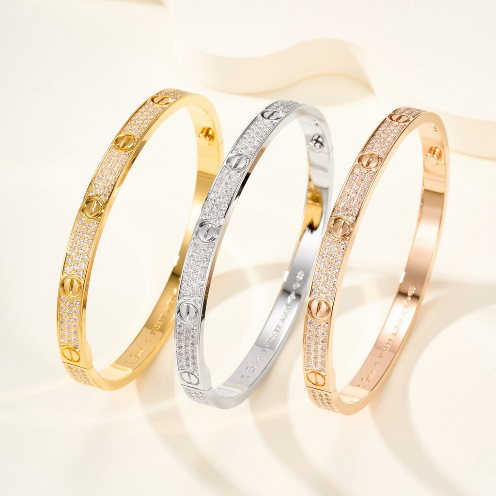 [Triumph Jewelry]LOVE BRACELET 4.8MM DIAMOND-PAVED