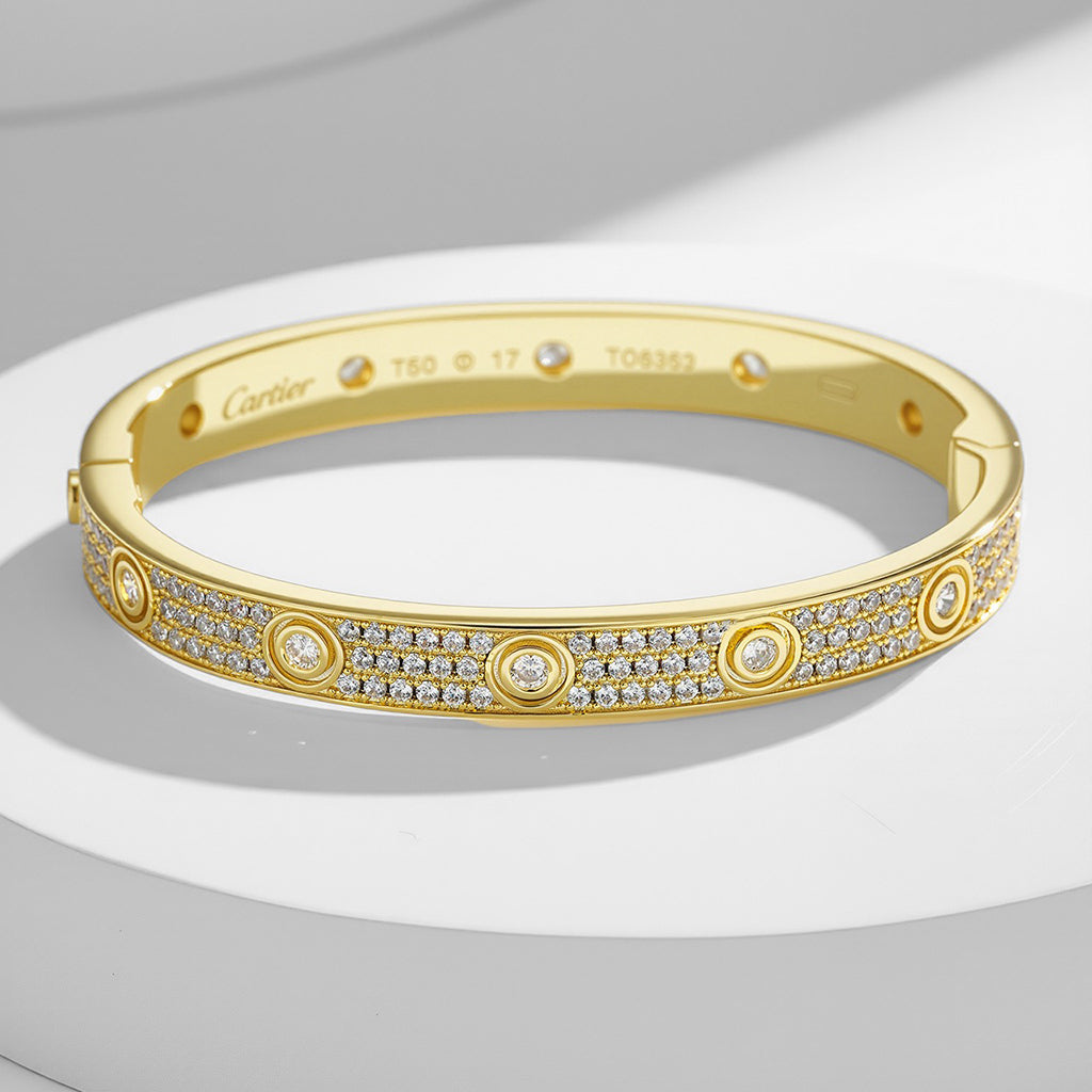 [Triumph Jewelry]LOVE BRACELET 6.1MM DIAMOND-PAVED 10 BIG DIAMONDS