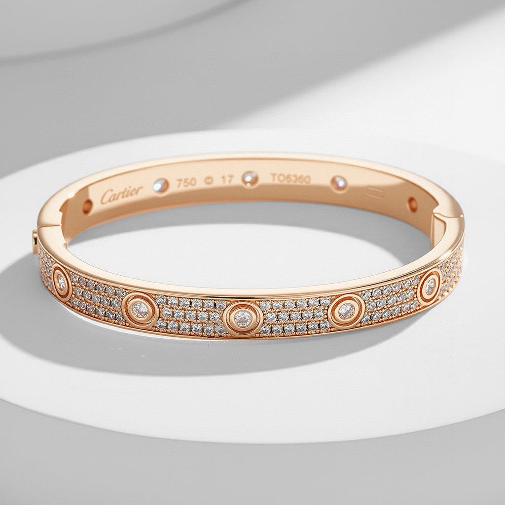 [Triumph Jewelry]LOVE BRACELET 6.1MM DIAMOND-PAVED 10 BIG DIAMONDS