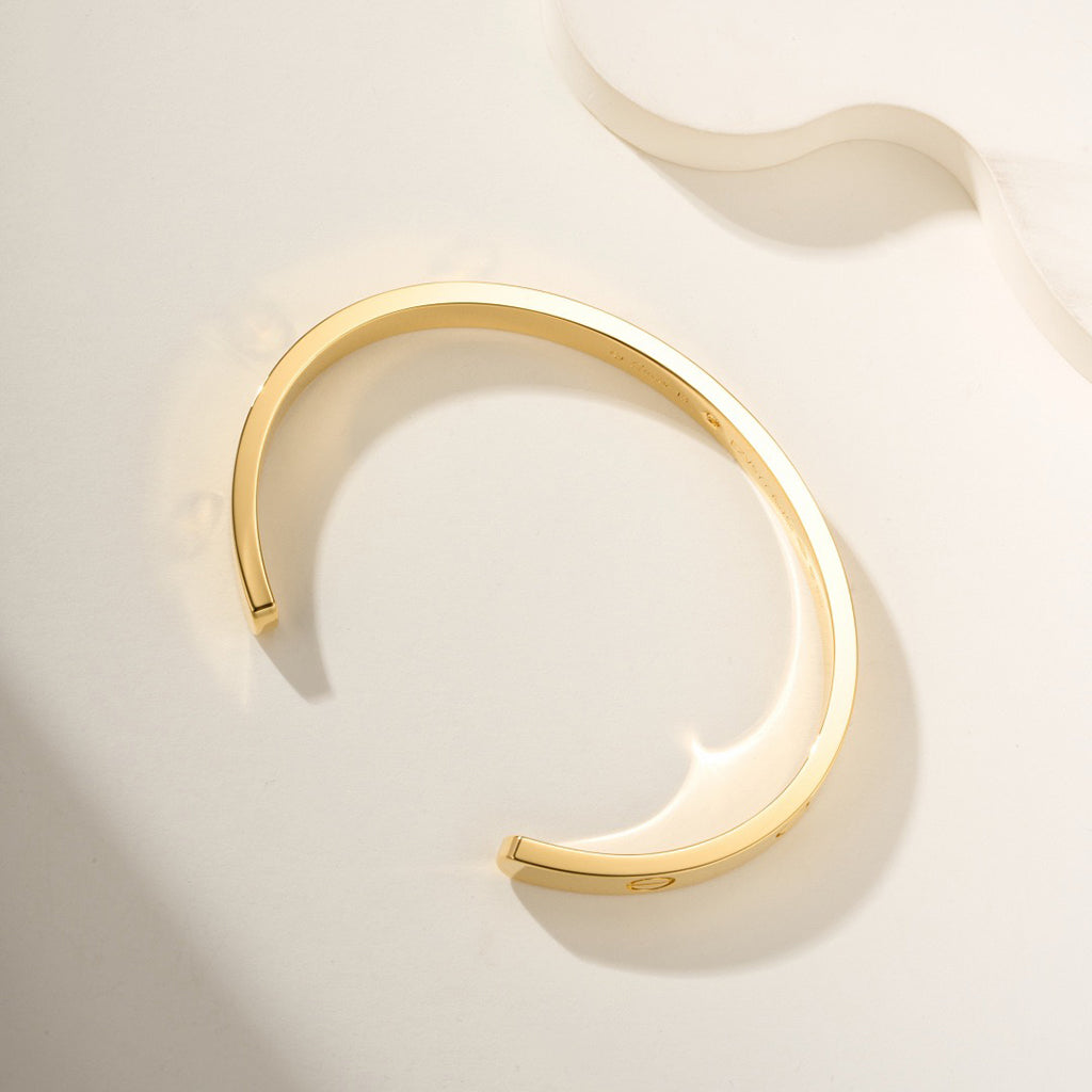 [Triumph Jewelry]LOVE BRACELET 6.1MM 1 DIAMOND OPEN CUFF