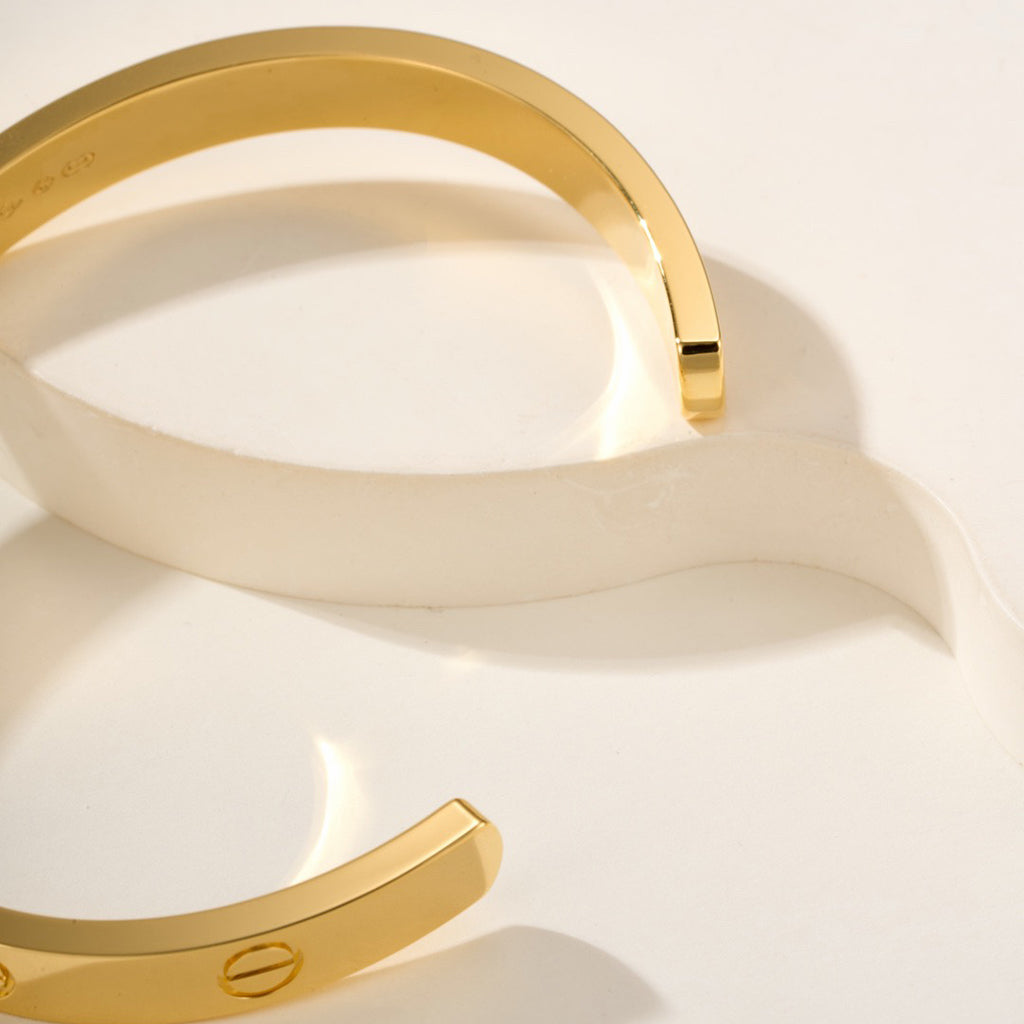 [Triumph Jewelry]LOVE BRACELET 6.1MM 1 DIAMOND OPEN CUFF
