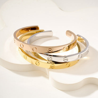 [Triumph Jewelry]LOVE BRACELET 6.1MM OPEN CUFF