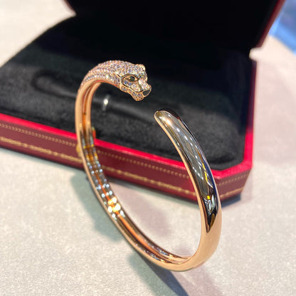 [Triumph Jewelry]PANTHERE HALF DIAMOND OPEN BRACELET