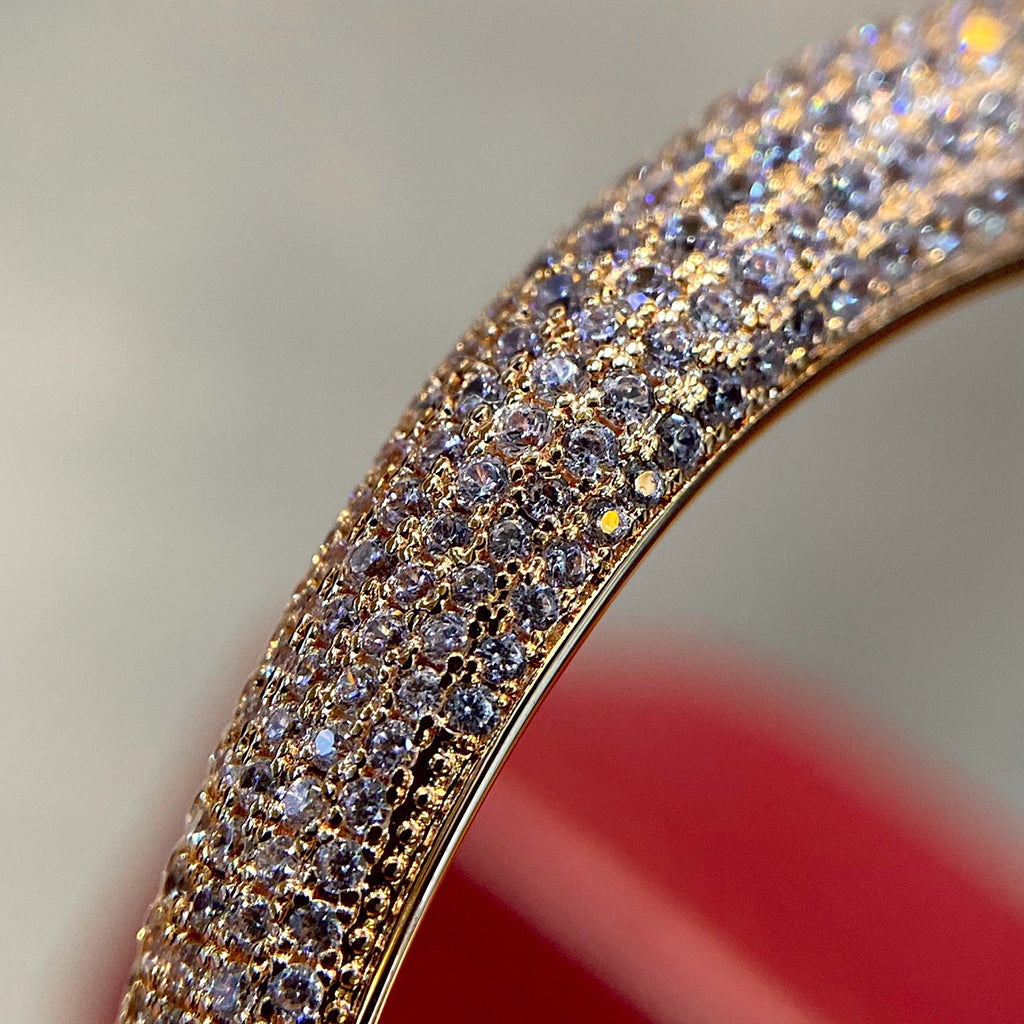 [Triumph Jewelry]PANTHERE HALF DIAMOND OPEN BRACELET