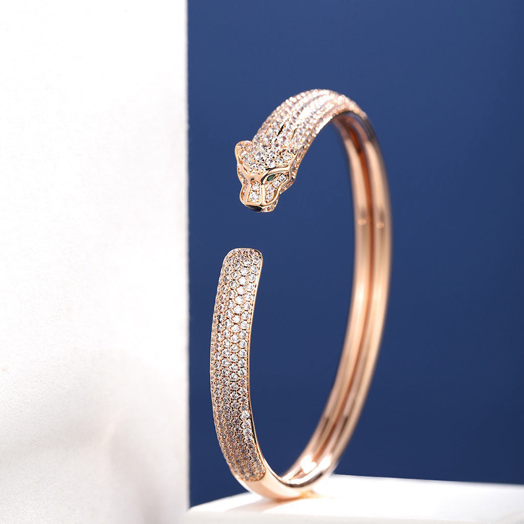 [Triumph Jewelry]PANTHERE FULL DIAMOND OPEN BRACELET
