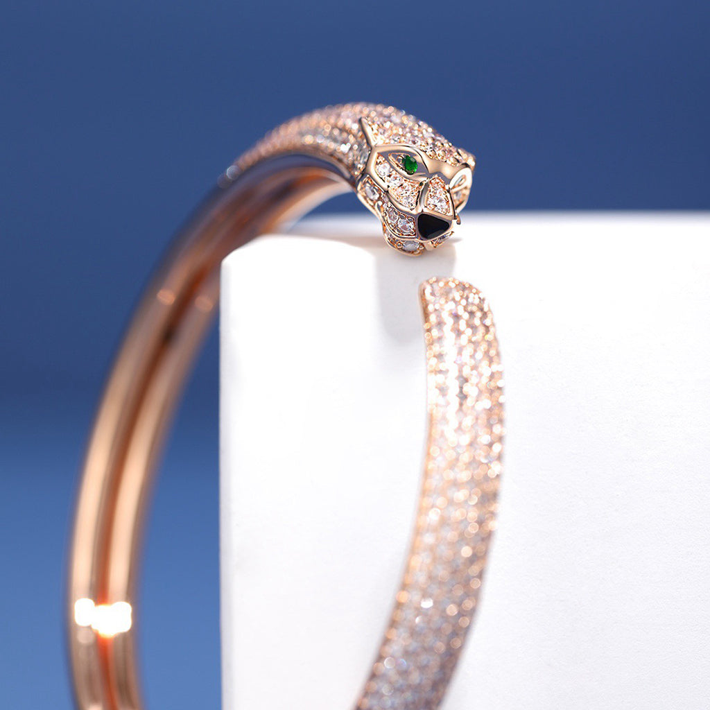 [Triumph Jewelry]PANTHERE FULL DIAMOND OPEN BRACELET