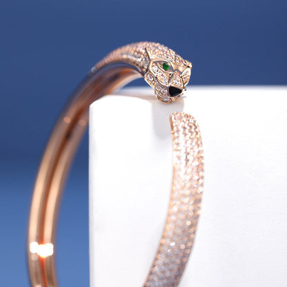 [Triumph Jewelry]PANTHERE FULL DIAMOND OPEN BRACELET
