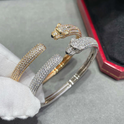 [Triumph Jewelry]PANTHERE FULL DIAMOND OPEN BRACELET
