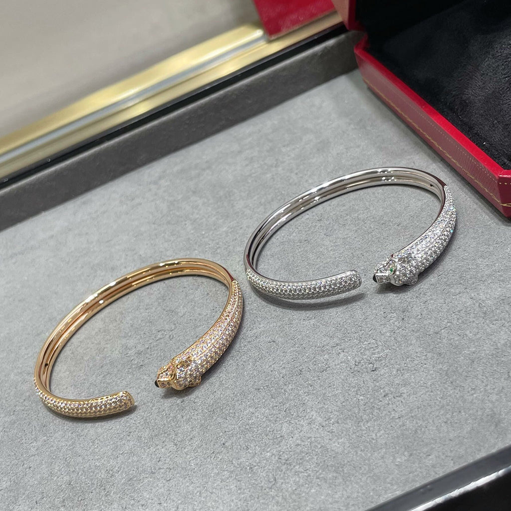 [Triumph Jewelry]PANTHERE FULL DIAMOND OPEN BRACELET