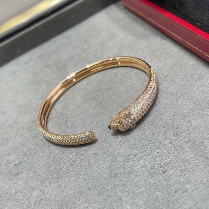 [Triumph Jewelry]PANTHERE FULL DIAMOND OPEN BRACELET