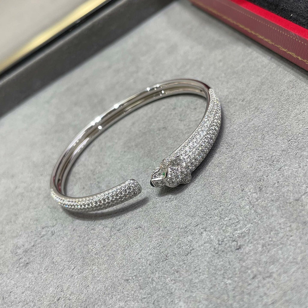 [Triumph Jewelry]PANTHERE FULL DIAMOND OPEN BRACELET