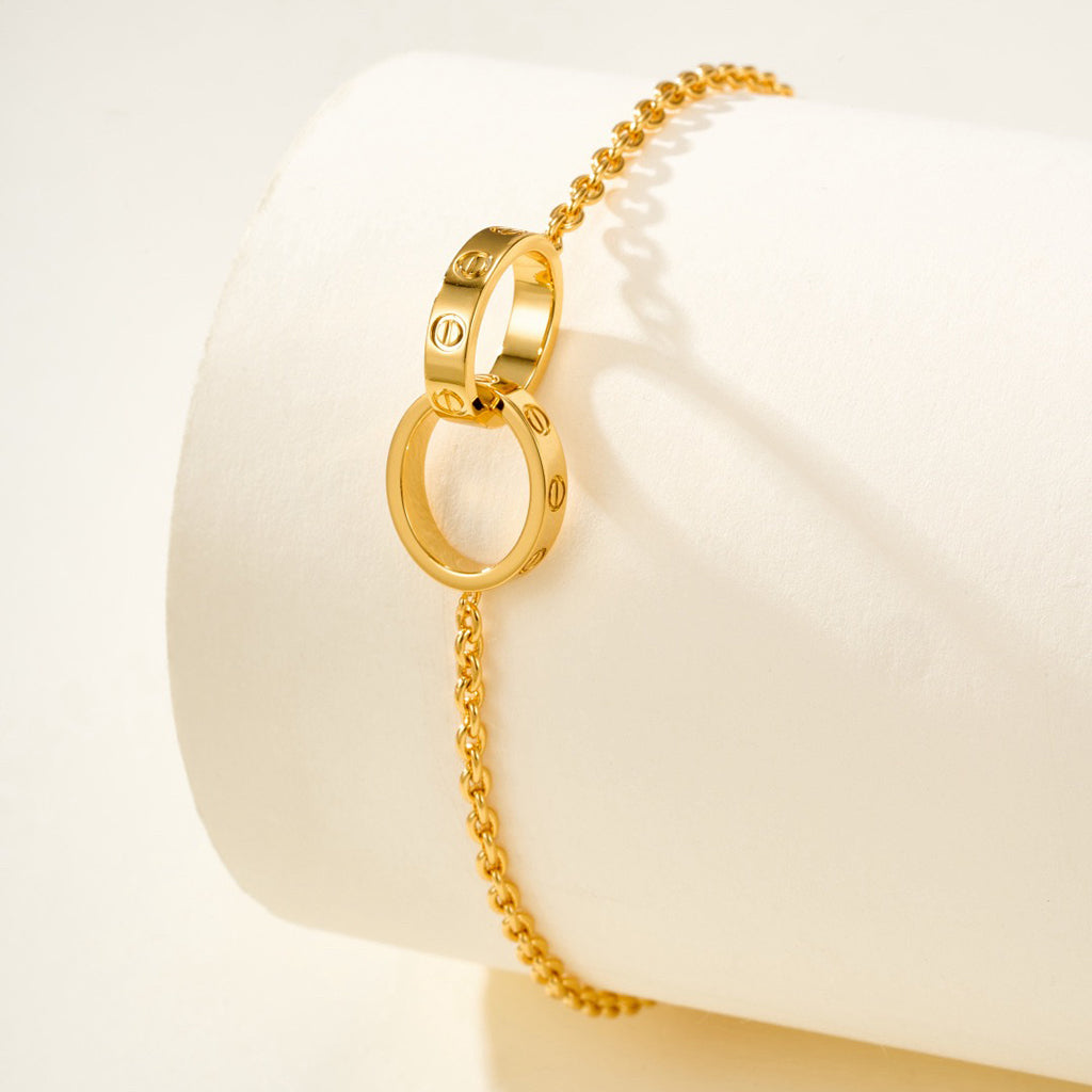 [Triumph Jewelry]LOVE BRACELET DOUBLE RING