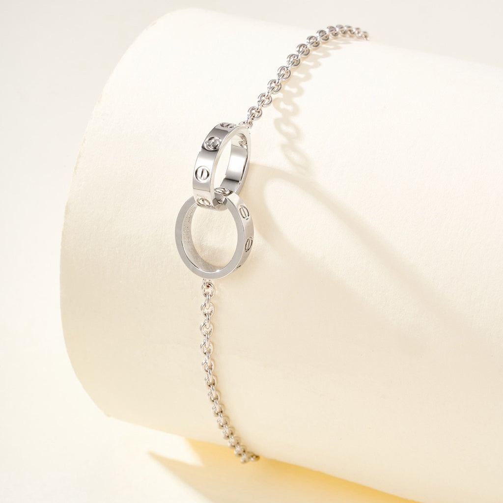 [Triumph Jewelry]LOVE BRACELET DOUBLE RING