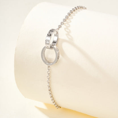 [Triumph Jewelry]LOVE BRACELET DOUBLE RING