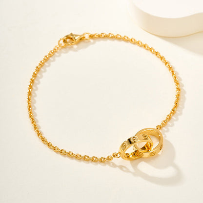 [Triumph Jewelry]LOVE BRACELET DOUBLE RING