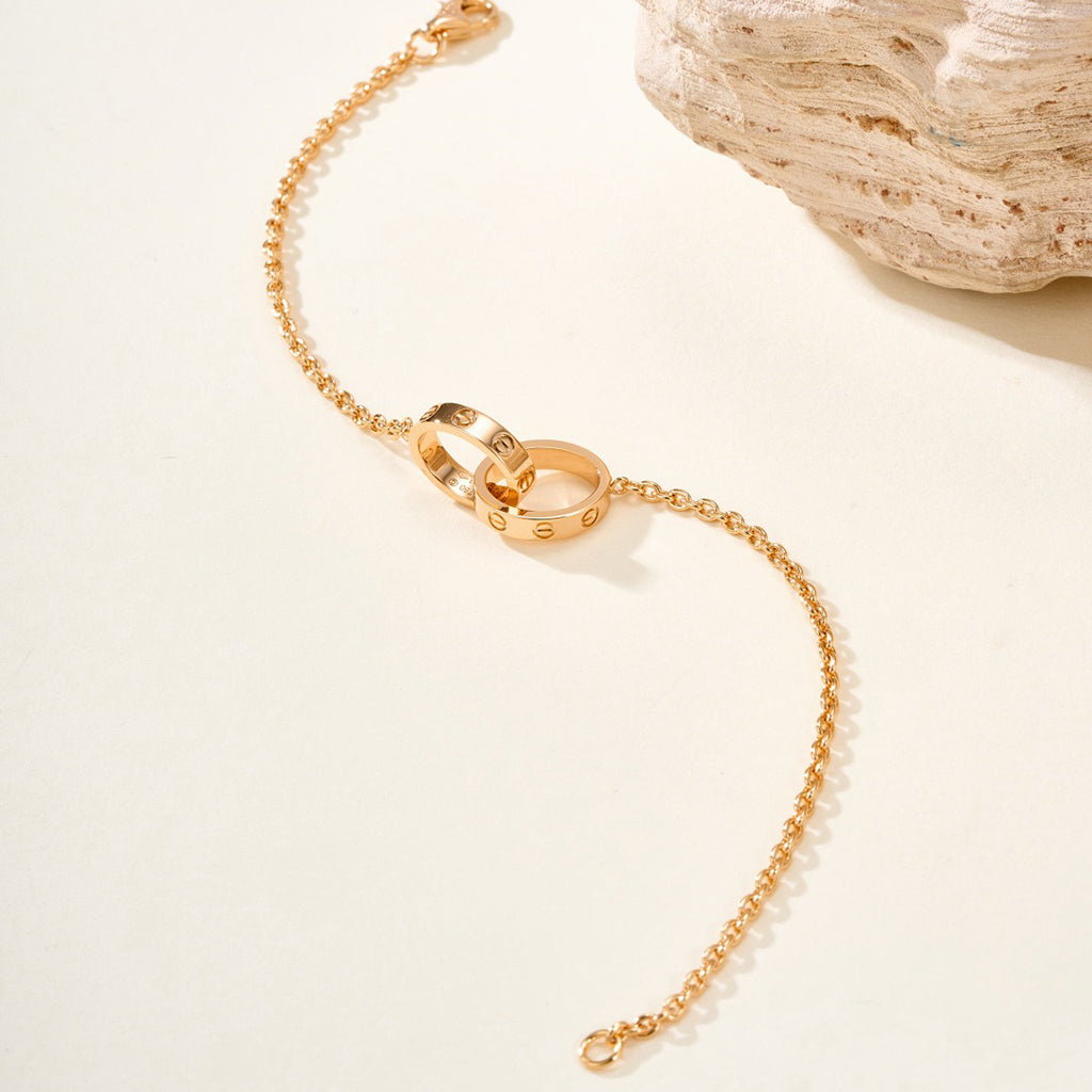 [Triumph Jewelry]LOVE BRACELET DOUBLE RING