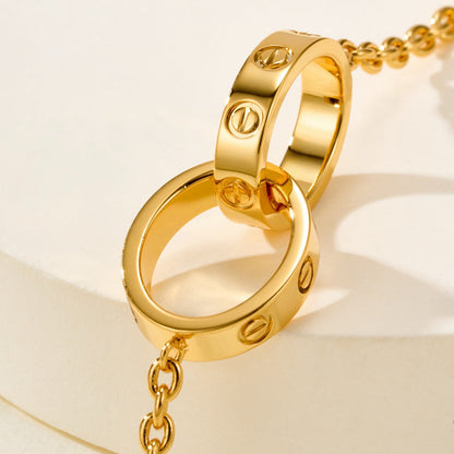 [Triumph Jewelry]LOVE BRACELET DOUBLE RING